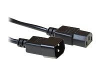 MicroConnect - Jatkojohto virralle - IEC 60320 C14 - IEC 60320 C13 - AC 230 V - 1,2 m - musta