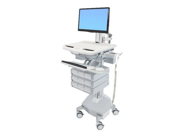 Ergotron StyleView - Vagn - öppen arkitektur - för LCD-bildskärm/PC-utrustning - medicinsk - plast, aluminium, zinkpläterat stål - grå, vit, polera...