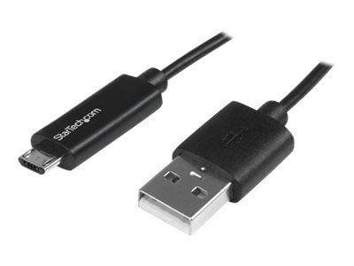 StarTech 1m / 3ft USB to Micro USB Cable with LED Charging Light - M/M USB to Micro USB Charging Cable - USB Charger Cable (USBAUBL1M) - USB-kabel ...