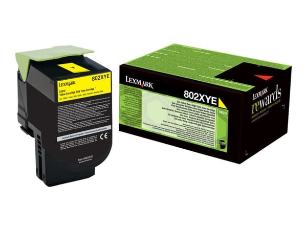 Lexmark 80C2XYE, 4000 sivua, Keltainen, 1 kpl