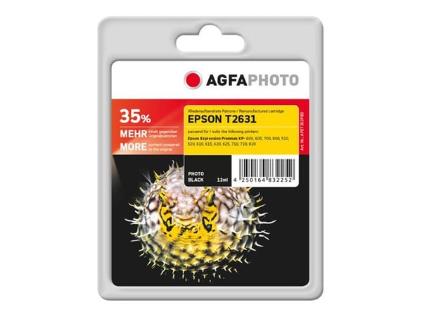 AgfaPhoto APET263PBD, Väripohjainen muste, 12 ml, 700 sivua, 1 kpl