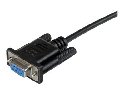 StarTech 1m Black DB9 RS232 Serial Null Modem Cable F/F - DB9 Female to Female - 9 pin RS232 Null Modem Cable - 1 meter, Black - Null modem-kabel -...