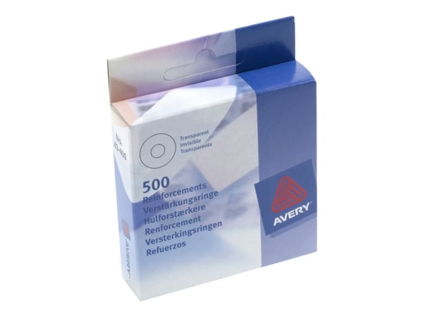 Avery - Forsterkningsring - blank (en pakke 500)