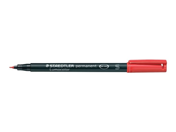 STAEDTLER Lumocolor - Markør - permanent - rød - 0.4 mm - superfin