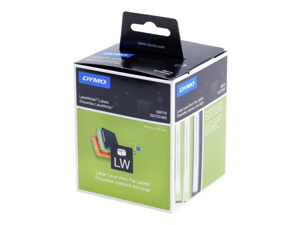 DYMO LabelWriter LAF Labels Large - Svart på hvitt - 59 x 190 mm 110 etikett(er) (1 rull(er) x 110) armbueetiketter - for DYMO LabelWriter 310, 315...