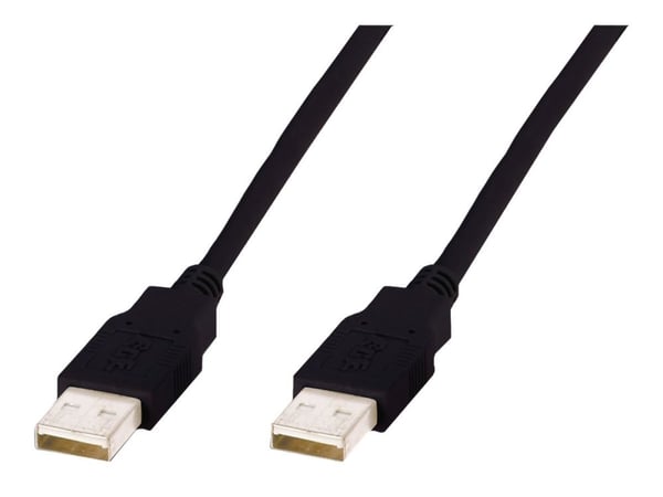 ASSMANN - USB-kabel - USB (hann) til USB (hann) - USB 2.0 - 1 m - formstøpt - svart