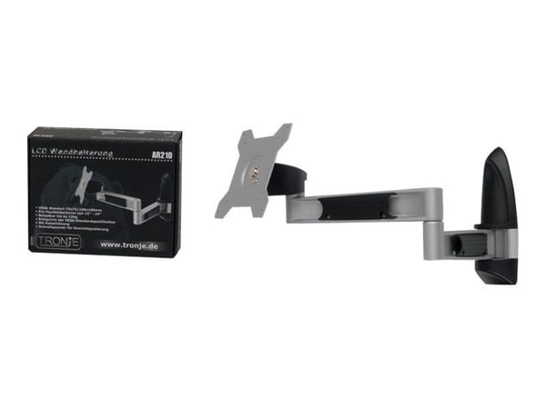Tronje AR210 - Monteringssett (tippe/dreie-brakett) - for LCD-skjerm - aluminium, stål - skjermstørrelse: 15"-24" - veggmonterbar Tronje AR210 - Monteringssett (tippe/dreie-brakett) - for LCD-skjerm - aluminium, stål - skjermstørrelse: 15"-24" - veggmonterbar
