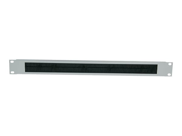 LogiLink - Kabelingångspanel med borste, för rack - ljusgrå, RAL 7035 - 1U - 19"