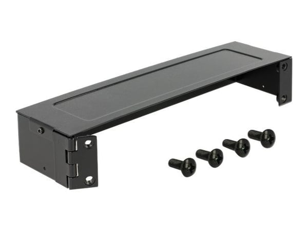 DeLOCK - Patch panel monteringsbrakett - veggmonterbar - svart - 1U - 10"