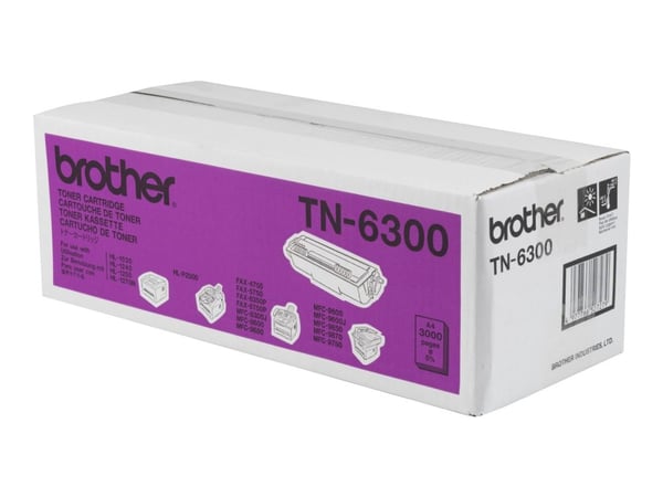 Brother TN6300 - Høy ytelse - svart - original - tonerpatron - for Brother DCP-1200, HL-1230, 1240, 1250, 1270, 1430, 1440, 1450, 1470, P2500, MFC-...