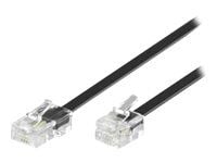 MicroConnect Modular - Nettverkskabel - RJ-11 (hann) til RJ-45 (hann) - 2 m - svart