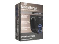 MediaRange Retail pack 4er-DVD-Box - Lagring - DVD-fodral - kapacitet: 4 CD/DVD (paket om 5)