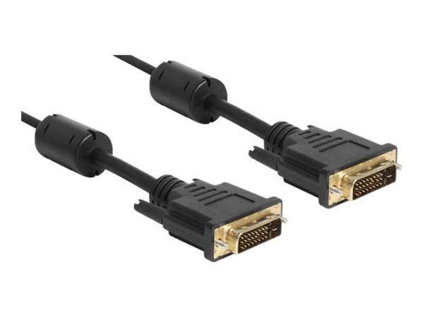 Delock - DVI-kabel - DVI-D (hann) til DVI-D (hann) - 1 m - svart