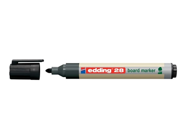 edding EcoLine 28 board - Markør - for brett, whiteboard - svart, rød, blå, grønn - fargeblekk - 1.5-3 mm (en pakke 4)