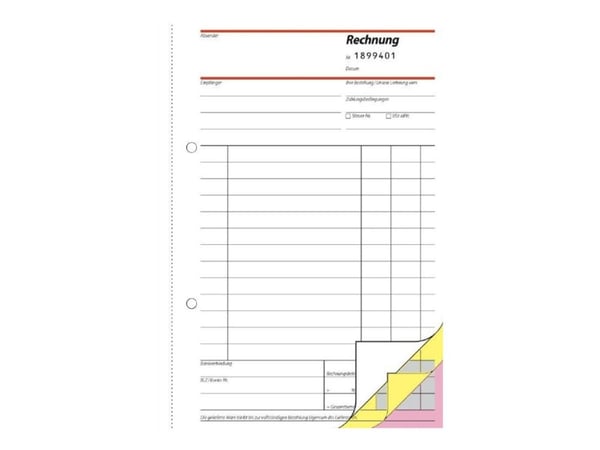 Sigel - Fakturaskjema - 50 ark - A5 (148 x 210 mm) - triplikat - karbonfri