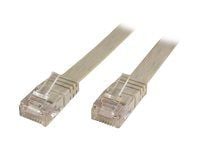 MicroConnect UltraFlat - Nettverkskabel - RJ-45 (hann) til RJ-45 (hann) - 1 m - UTP - CAT 6 - flat - hvit