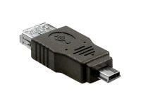DeLOCK 65399, mini USB A, USB A, Musta