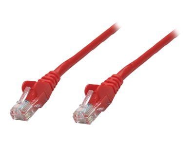 Intellinet Network Patch Cable, Cat5e, 5m, Red, CCA, U/UTP, PVC, RJ45, Gold Plated Contacts, Snagless, Booted, Lifetime Warranty, Polybag - Kobling...