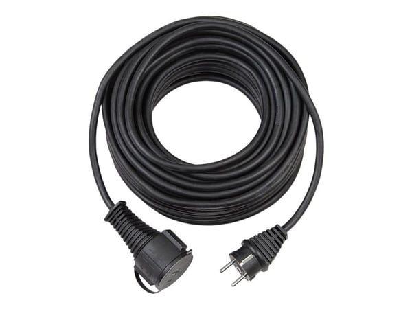brennenstuhl Bremaxx AT-N05V3V3-F 3G1,5 - Förlängningskabel för ström - CEE 7/4 (hona) till power CEE 7/7 (hane) - AC 300/500 V - 25 m - svart - Ös...