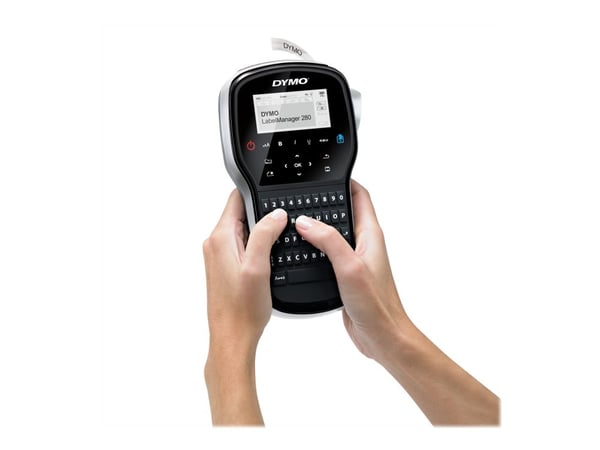 DYMO LabelManager ™ 280 QWERTY, QWERTY, D1, Lämpösiirto, 180 x 180 DPI, 15 mm/s, musta, Hopea
