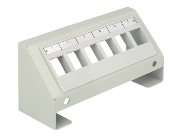 Delock Keystone Multimedia Panel - Overflatemontert fordelingsboks - grå - 6 porter