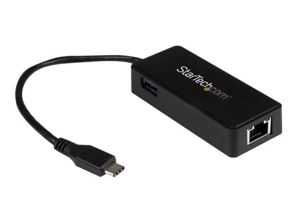 Startech USB-C to Ethernet Gigabit Adapter - Thunderbolt 3 Compatible - USB Type C Network Adapter - USB C Ethernet Adapter (US1GC301AU) - Nettverk...