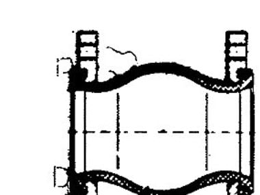 Gummikompensator typ 53L DN 50 röd/EPDM m/PN10-flänsar Willbrandt
