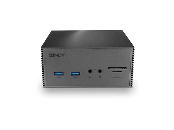 Lindy 43378, Koblet med ledninger (ikke trådløs), USB 3.2 Gen 2 (3.1 Gen 2) Type-C, 10,100 Mbit/s, Grå, MicroSD (TransFlash), SD, 5 Gbit/s