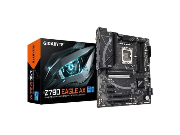 Gigabyte Z790 EAGLE AX - 1.0 - hovedkort - ATX - LGA1700-sokkel - Z790 Chipset - USB-C 3.2 Gen2, USB-C 3.2 Gen 1, USB 3.2 Gen 1, USB 3.2 Gen 2 - 2....
