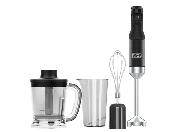 Black & Decker BXHBA1501E, Stav Mikser, 1500 W, Sort, Gjennomsiktig