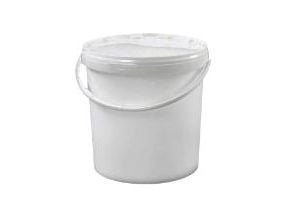Spand 10 ltr Ø265xH265mm med hank/låg Plast Hvid,3 ps x 6 stk