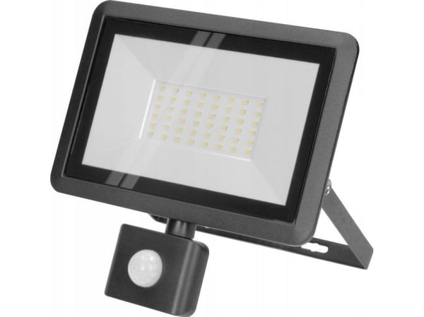 Orno FARO S LED-prosjektør m. PIR 20W 1600 lm IP44 4000K aluminium + glass