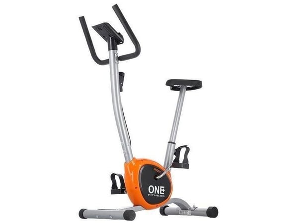 One Fitness RW3011 stasjonær sykkel mekanisk sølv/oransje