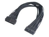 Akasa - Strømforlengelseskabel - 24-pins ATX (hann) til 24-pins ATX (hunn) - 40 cm - maskesvart