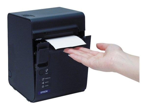 Epson TM L90 - Kvitteringsskriver - termolinje - Rull (8 cm) - 203 dpi - inntil 150 mm/sek - USB 2.0, seriell - kutter - mørk grå