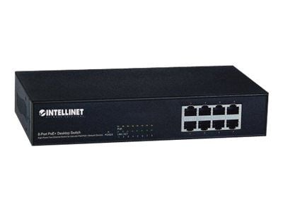 Intellinet 8-porttinen Fast Ethernet PoE+ -kytkin, 8 x PoE-portit, IEEE 802.3at/af Power-over-Ethernet (PoE+/PoE), Endspan, Desktop, Box - Kytkin +...