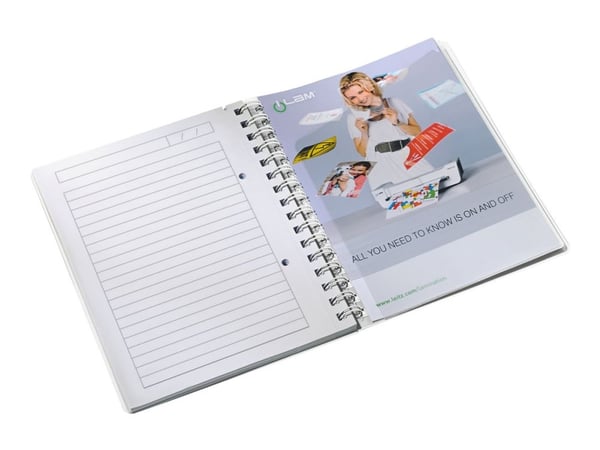 Leitz WOW - Kollegieblock - trådbunden - A5 (148 x 210 mm) - 80 ark - linjerad - metalliskt rosa - polypropylen (PP)