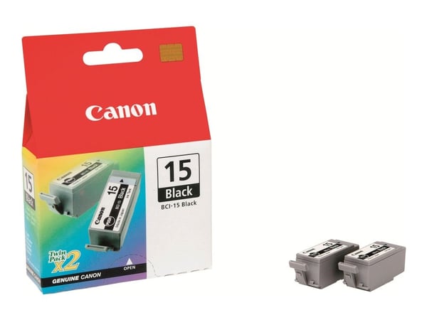 Canon BCI-15 - 2-pack - svart - original - blekkbeholder - for i70, 80; PIXMA iP90, iP90v