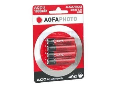 AGFAPHOTO - Batteri 4 x AAA - NiMH - (oppladbart) - 1000 mAh