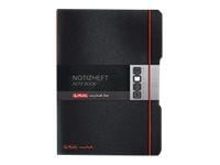 Herlitz my.book flex - Notisbok - A4 (210 x 297 mm) - 80 ark / 160 sider - hvitt papir - Lineatur 28, Linjering 27 - svart perm - polypropylen (PP)