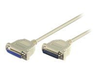 MicroConnect - Seriell- / parallellkabel - DB-25 (hann) til DB-25 (hunn) - 2 m