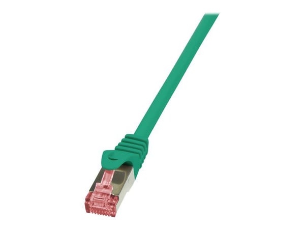 LogiLink PrimeLine - Koblingskabel - RJ-45 (hann) til RJ-45 (hann) - SFTP, PiMF - CAT 6 - med støvel, halogenfri, uten hindringer - grønn