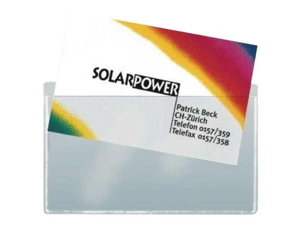 Sigel - Visittkortlomme - for 55 x 90 mm - med fliker - blank (en pakke 100)