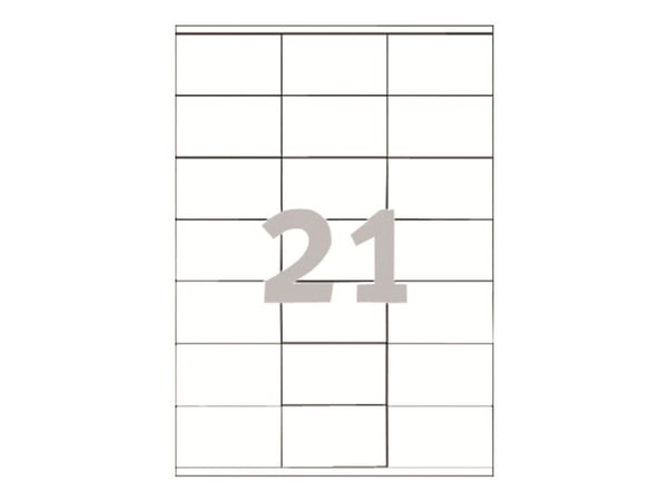 Avery - Hvit - 70 x 41 mm 2100 etikett(er) (100 ark x 21) flerbruks merkelapper