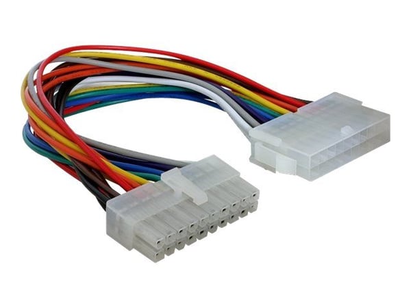 Delock - Strømforlengelseskabel - 20-pin ATX (hann) til 20-pin ATX (hunn) - 20 cm