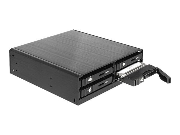 Delock 5.25" Mobile Rack for 4 x 2.5" SATA HDD / SSD - Lagringsdrevhylse - 2.5"