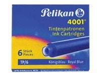 Pelikan TP/6, Musta, Musta, Mustekynä, CE, 6 kpl (short)