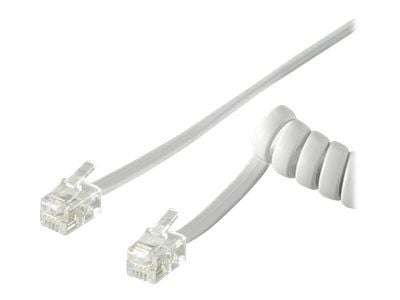 Wentronic goobay - Kuulokekaapeli - RJ-10 (M) RJ-10 (M) - 2.0m - valkoinen (50246)
