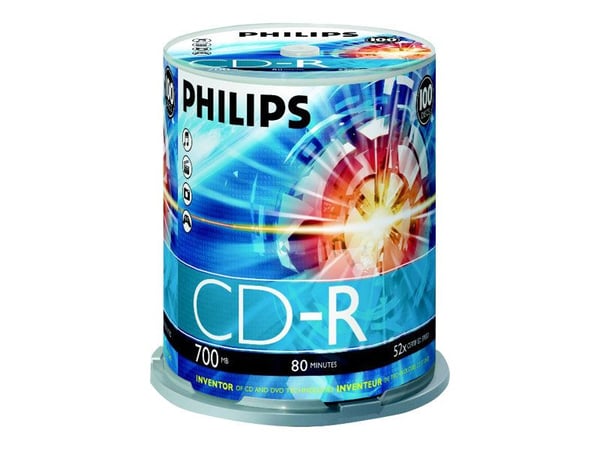 Philips CR7D5NB00 - 100 x CD-R - 700 MB (80 min) 52x - spindel