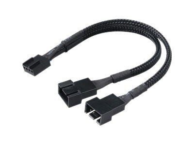 Akasa AK-CBFA04-15, Tuulettimen yhteenliittämisen levy, Musta, 2 tuuletin(ta), 2 x 4pin PWM, 15 cm, 7,3 g